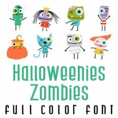 Halloweenies Zombies - Full Color Font