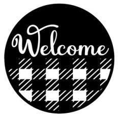 Plaid Welcome Circle
