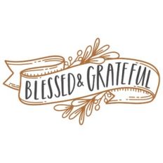 Blessed and Grateful Ribbon Banner