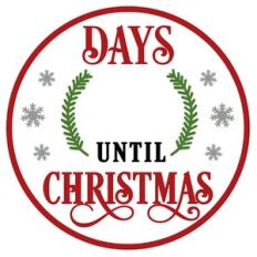 Days Until Christmas Circle