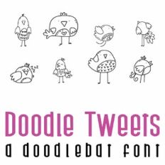 Doodle Tweets Doodlebat Font