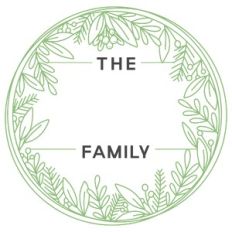 Winter Foliage The Family Round Frame Sign
