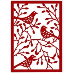 Birds and Rosehips Card