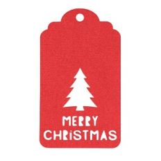 Merry Christmas with Tree Gift Tag