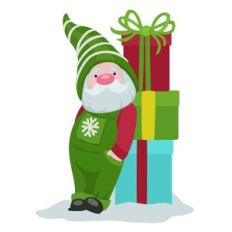 Christmas Elf with Presents