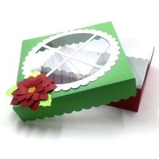 Poinsettia Xlarge Cookie Box