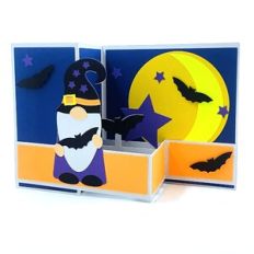 Batty Gnome Double Fold Pop Up Card