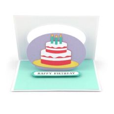 Window Flip Card Birthday Cake