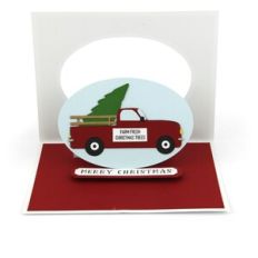 Window Flip Card Christmas Truck
