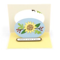 Window Flip Card Fall Flowers