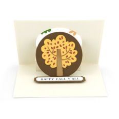 Window Flip Card Fall Tree