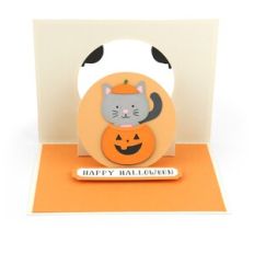 Window Flip Card Halloween Cat
