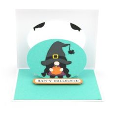 Window Flip Card Halloween Gnome