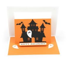 Window Flip Card Halloween House