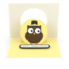 Window Flip Card Thanksgiving Owl