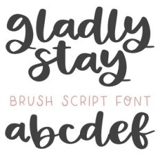 BFC Gladly Stay Brush Script Font