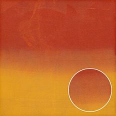Sienna and Yellow Ochre Autumn / Fall Monoprint