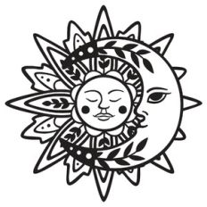 mandala sun and moon