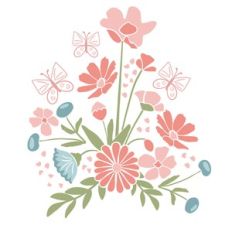 Floral Bouquet and Butterflies