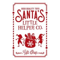 Santa's Little Helper Co for Christmas Sign