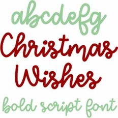 Christmas wishes bold script font