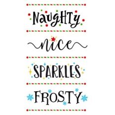 Christmas Words Naughty Nice Frosty Sparkles