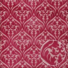 Red Cream Filigree Damask Vintage Christmas Background Pattern