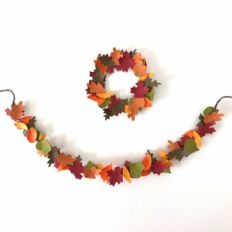 Mini Leaf Wreath and Garland