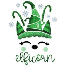 Cute Elf unicorn Sublimation Design