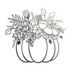 Pumpkin with autumn harvest