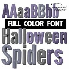 Halloween Spiders Color Font