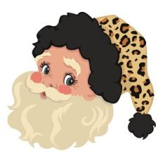 Santa with Leopard Hat