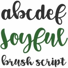 Joyful brush script font