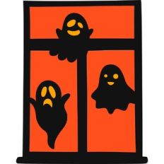 Halloween Ghost Window