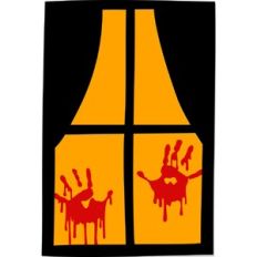 Halloween Hand Prints Window