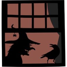 Halloween Witch Window