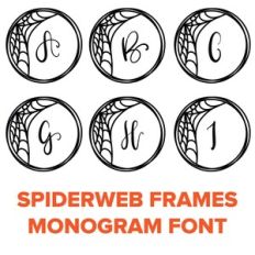 SPIDERWEB FRAMES MONOGRAM FONT