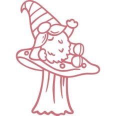 gnome on mushroom