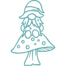 gnome on mushroom