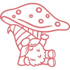 gnome under mushroom