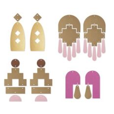 Boho Drop Earring Template, Faux Leather Earrings