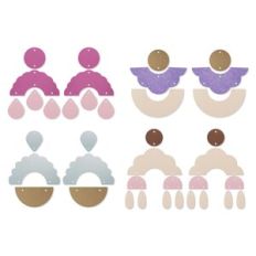 Wing Drop Earring Template, Faux Leather Earrings