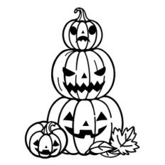 Halloween Pumpkins Stacked