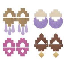 Boho Drop Earring Template, Faux Leather Earrings