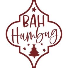 Bah Humbug Arabesque Christmas Ornament
