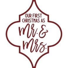 Our First Christmas As Mr and Mrs Arabesque Ornament
