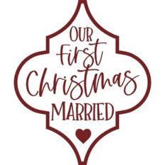 Our First Christmas Married Arabesque Ornament