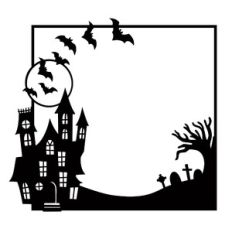 Halloween Haunted House Frame