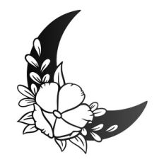 Moon with flowers