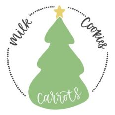 Milk Cookies Carrots Plate Design